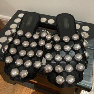 Alexander Wang embellished mules